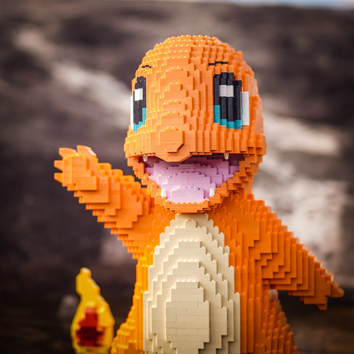 Fire Lizard Life-Sized Sculpture built with LEGO® bricks - Bricks & Instructions + FREE Light Kit by Bricker Builds