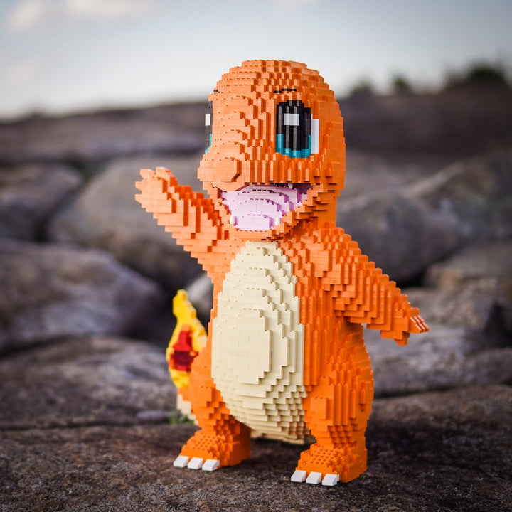 Fire Lizard Life-Sized Sculpture built with LEGO® bricks - Bricks & Instructions + FREE Light Kit by Bricker Builds