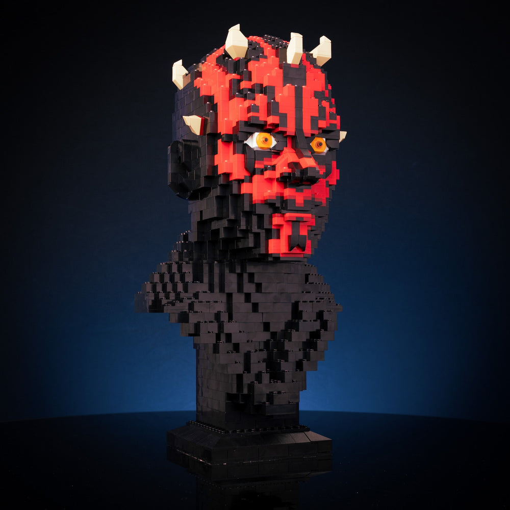 Dark Lord Maul Bust built with LEGO® bricks - by Bricker Builds